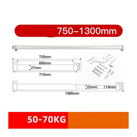 Pneumatic Sliding Door Closer Rod With Damping Aluminum Alloy For Household Interiors, Automatic Quiet Close, Heavy Duty.