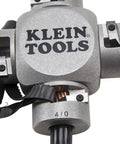 Large Cable Stripper For 2/0 To 250 MCM Cables With Clover Design in use showing wire size setting and blade detail