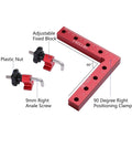 90 Degree Positioning Squares Right Angle Clamps For Woodworking, 140mm Aluminum Alloy Corner Clamp with adjustable block and screws