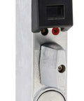 Heavy Hitter Electric Door Lock With Built In Wireless Card Reader And Passcode Entry, Boss Level Access Solution For Commercial Buildings, 2000 User Capacity, Satin Chrome Housing, Solid Networx Enabled Security Rig