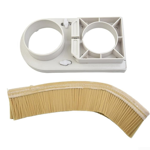 Router Dust Collector for Milling with 80mm Spindle Shoe Boot Engraving Machine Suction Cover and Thickened Nylon Brush Attachment