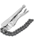 Locking Chain Clamp For Auto Repair Adjustable Chain Grip Wrench In High Carbon Steel Heavy Duty Pipe Vise Tool For Workshop Irregular Shape Holder With Steady Hold SK129A, open view