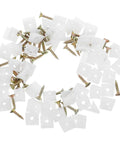 Heavy Duty 50 Pack 45 Degree Repair Mending Wedges With Screws for Drawer Hardware and Shelf Supports
