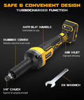 Built Different Cordless Die Grinder Compatible With Dewalt 20V Max Batteries features a 1/4 inch chuck and ergonomic design for comfort.