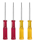 Serger Screwdriver Set 1.5mm and 1.6mm Hex Head Tools for Industrial Overlock Sewing Machines, red and yellow handles