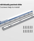 10 Pairs 22 Inch Soft Close Full Extension Drawer Slides With Ball Bearing Heavy Duty Cabinet Drawer Slides 100 Pound Capacity Plus Easy Install For Smooth Quiet Operation And Durable Metal Guide Rails packaging and screws
