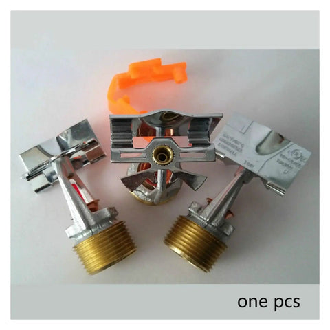 Premium Heavy Duty 155 Fahrenheit Brass Sidewall Fire Sprinkler Quick Response Head with orange protective cap.