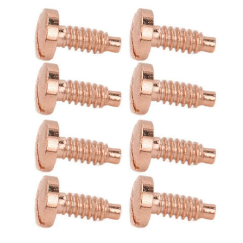 8 Piece Stainless Steel Watch Case Screws Set For Back Cover Repair, rustproof wristwatch screws in rose tone, 3.3mm length