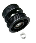 High Performance Double Pulley Drive Belt Idler Wheel For Mercedes Benz with black finish, for smooth transmission and reduced slippage.