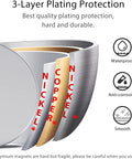 Three-layer plating showing nickel, copper, nickel coatings on Two Inch By One Eighth Inch Neodymium Nickel Coated Disc Magnet