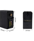 Heavy Duty 30KG 12V High Torque Servo With 360 Degree Continuous Rotation And Magnetic Encoder, Programmable Digital Servo With Controller For RC Cars, Robotic Arms, And Industrial Projects, black 45.23mm