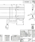 Servo motor 57EH76-YC-PD with CL57-BK driver, NEMA23 size, side and front view CAD drawing.