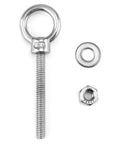 Ten Pack 316 Stainless Shoulder Eyebolts One Quarter Inch By Two Inch With High Corrosion Resistance And Four Hundred Pounds Working Load Limit