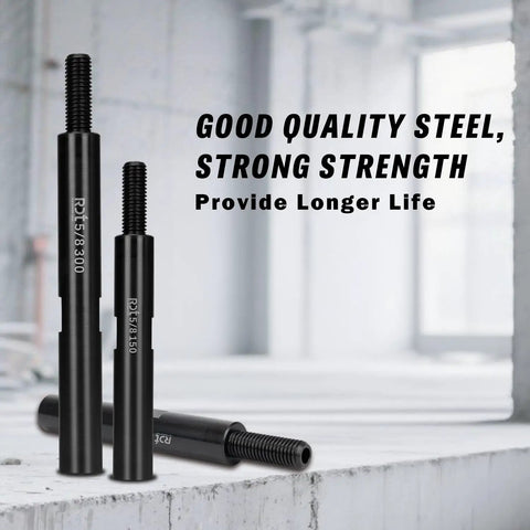 Top Shelf 12 Inch Core Drill Bit Extension Shaft With 5/8 To 11 Thread Adapter tough heat treated steel for masonry work.