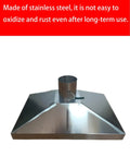Shop Built Stainless Steel Fume Hood Bell Shaped Welding Smoke Extractor For Solid Fume Collection versatile connector with stainless steel finish.