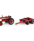 1/64 Scale Farmall 460 Tractor With Disk Diecast Toy For Kids 3 Plus Free Rolling Rubber Wheels Pin Hitch Attachable Disk