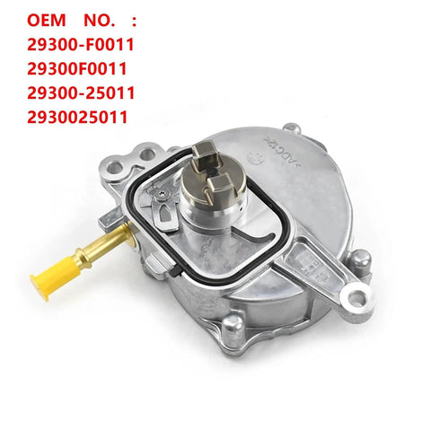 Heavy Duty Brake Booster Vacuum Pump Built Tough For Sweet Stopping Power And Rock Solid Reliability Compatible With Toyota Camry Rav4 Avalon 2.5L Engines 2018 2023 close-up showing metal body and suction port.