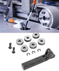 Seven Piece Knurling Tool Set With Diagonal And Linear Knurl Wheels For Lathe Cutter Machine 0.5mm 1mm 2mm in metal workshop