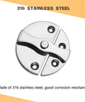 Heavy Duty Marine Boat Door Catch Latch in 316 Stainless Steel for Superior Corrosion Resistance, 2.32 Inch Round Twist Lock