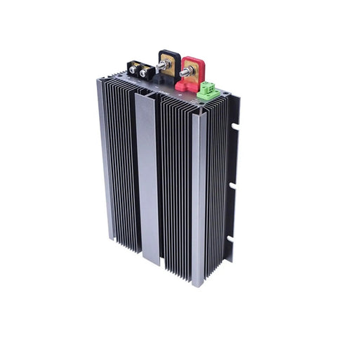 Badass 12V To 14.6V DC DC Step Up Converter 80A Boost Module For Cars Trucks Boats RV With Slick Voltage Stability And Mean Power Handling Every Single Day, showcasing aluminum heat sink design.