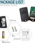 Mighty Mule RB741 FM135 Remote Transmitter, compatible 12V battery 23A, visor clip, screws, and instruction included, 3-pack.