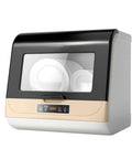 Smooth Operator Countertop Dishwasher With Heated Dry Cycle And Three Speed Wash Options delivers cleaning efficiency in a compact design.