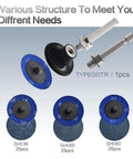 75Pcs Zirconia Quick Change Sanding Discs Set, 2 Inch With One Quarter Inch Holder, assorted grits, shown with holder and discs