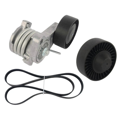 Heavy Duty V Belt Drive Kit Alternator Pulley Tensioner Set For BMW 1 3 5 E81 E90 E60 X3 X5 Z4 Replaces 11288624196 Ap03