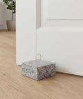 Heavy Duty Marble Door Stopper With Handle 3 Lb Solid Stone Door Holder Anti Slip Base Modern Minimalist Design next to door