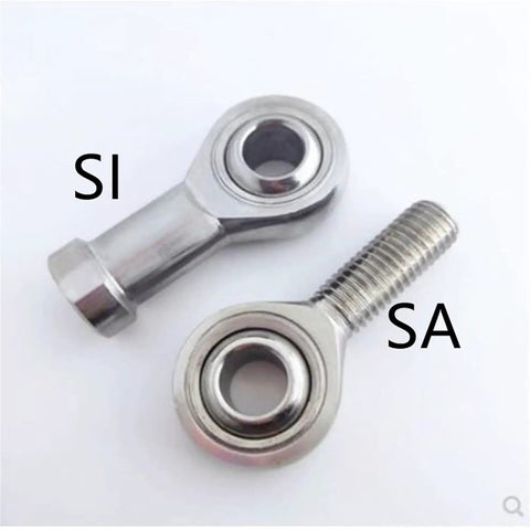 Heavy Duty Stainless Steel Rod End Bearing With Si Female Thread And Sa Male Joint for industrial applications.