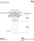 Diagram of Duostrainer Sink Strainer with Tailpiece, solid brass, polished chrome, 1-1/2 inch connection, 4 inch tailpiece.