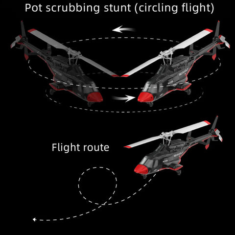 Airwolf A61 RC Helicopter For Adults And Newbies 4 Channel Remote Control Plane With 1 42 Scale performing circiling flight maneuver