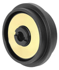 Dope Quick Release Short Hub Steering Wheel Adapter With 6X70mm Bolt Pattern And Clean Black Finish For Honda Civic Acura Integra JDM Drift Or Daily Driving Rig, close-up view of black and gold metal construction.