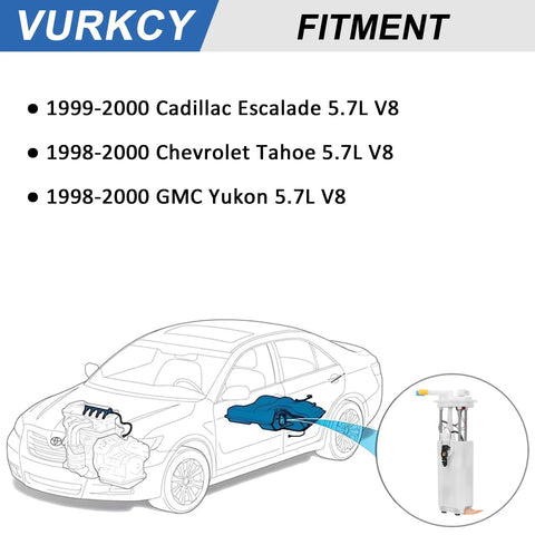 Illustration of Drop In Electric Fuel Pump Module Assembly With Sending Unit For Chevrolet Tahoe And GMC Yukon 1998 1999 2000