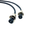 GX16 4 Pin Double Female Aviation Cordset For Marine And DIY Projects, 20AWG PVC Cable, 7A 125V, metal connectors, close-up view