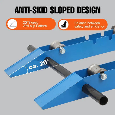 Heavy Duty Cable Drum Roller Reel Dispenser with anti-skid sloped design for smooth wire handling and safety.