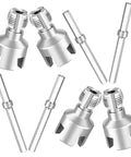 Heavy Duty Carbon Steel Pipe Threading Tool Kit For Half Inch And Three Quarter Inch Plastic Pipes With Dual Function Internal And External Threader For Garden Plumbing Systems And Onsite Fieldwork Pro Grade Quality, shown with threader heads and handles