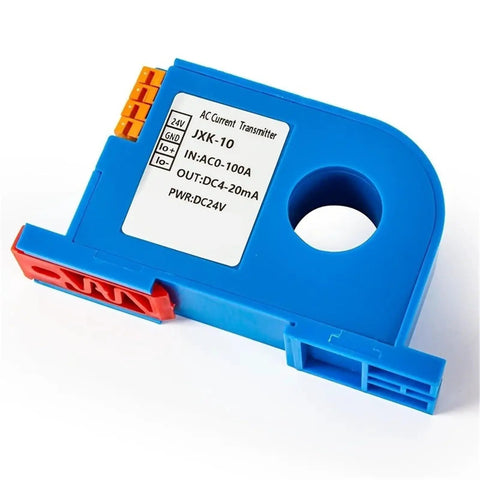 Top Shelf Hall Effect Current Transmitter Split Core Analog Output Monitor with 22mm circular opening for easy installation.