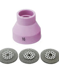 Champagne Ceramic Cup Alumina Nozzle H Type 53NAHCN Five Eighths Inch and 16mm, TIG Screen 53NAbSP3 for SR WP torches, 4 pieces