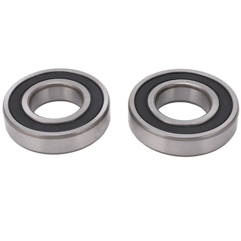 Premium Deep Groove Ball Bearing With Double Rubber Seals For Smooth Low Friction Operation In Cars, tough steel design, two units.
