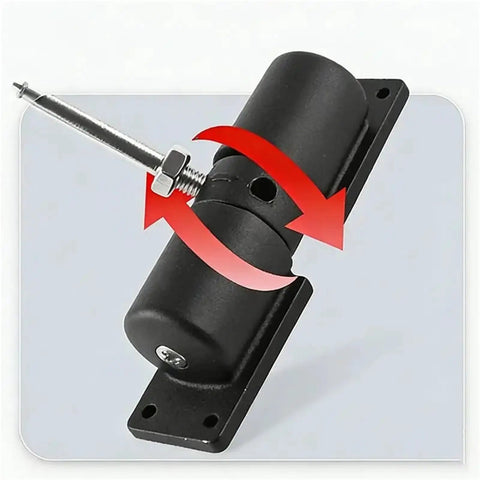 Built Tough Adjustable Zinc Alloy Door Closer, 30 Kg Capacity, Automatic Spring Closure, Black Hinge Mechanism