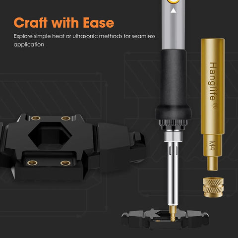 M4 Heat Set Threaded Inserts For 3D Printed Parts Brass Knurled Nuts With Insert Tip Soldering Iron Press Tool Featured
