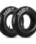 Pair of Heavy Duty 15x6.00-6 Inner Tubes With TR-13 Straight Valve Stem for Lawn Mowers, Wheelbarrows, ATVs, Go Karts