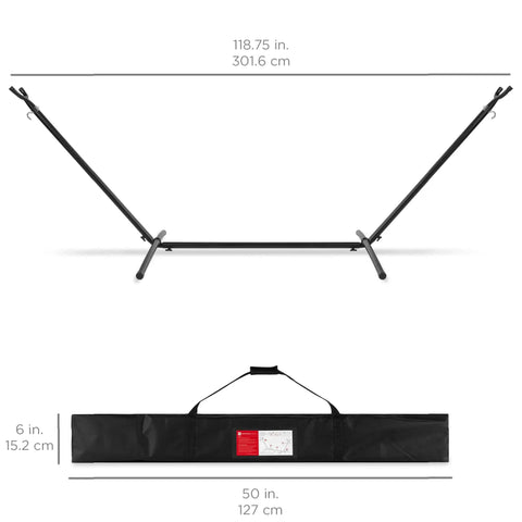 Two Person Indoor Outdoor Hammock With Steel Stand Cozy Brazilian Gathered End Style Cotton Bed For A Cocoon Vibe Carrying Bag Included