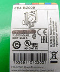 ZB4BZ009 Industrial Mount Base OEM NSNP New Surplus label on green background with compliance symbols and barcode visible