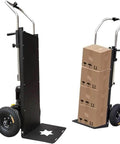 Heavy-Duty Electric Stair Climber Hand Truck With 400kg Load And 1200W Brushless Motor, showcasing removable battery and telescoping handle.