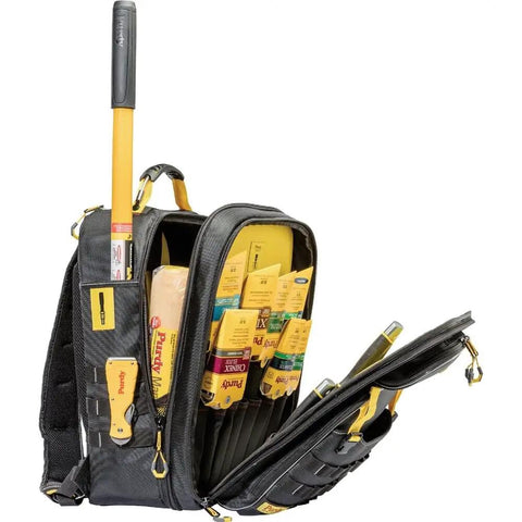 Pro Painter Backpack Organizer For Jobsite Tools With Removable Wet Pouch And All In One Storage System showcases brushes and tools
