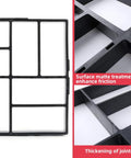 Reusable Concrete Molds For Walkways And Patios 15.7 By 15.7 By 1.57 Inch Path Maker With 8 Grid Stone Molds, close-up view