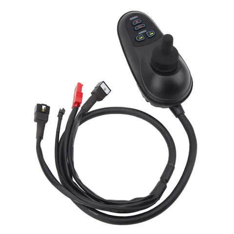 Front view of Electric Wheelchair Controller 24V DC With Brush Joystick And Brake Connector For Smooth Start And Precise Control.