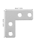 100Pcs Stainless Steel L Brackets 1.6 X 1.6 Inch Beefy Built Right Angle Brace Connectors For Shelf Table Door Window Furniture Reinforcement
